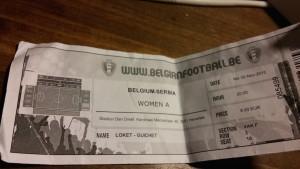 ticket Belgique Serbie 